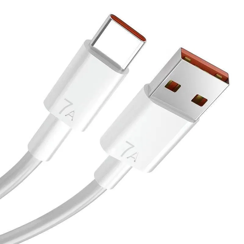 7A 100 واط نوع C شحن سريع جدا 3.0 كابل لهواوي ماتي 40 30 ل شاومي لسامسونج S20 تهمة سريعة USB C كابل بيانات الحبل