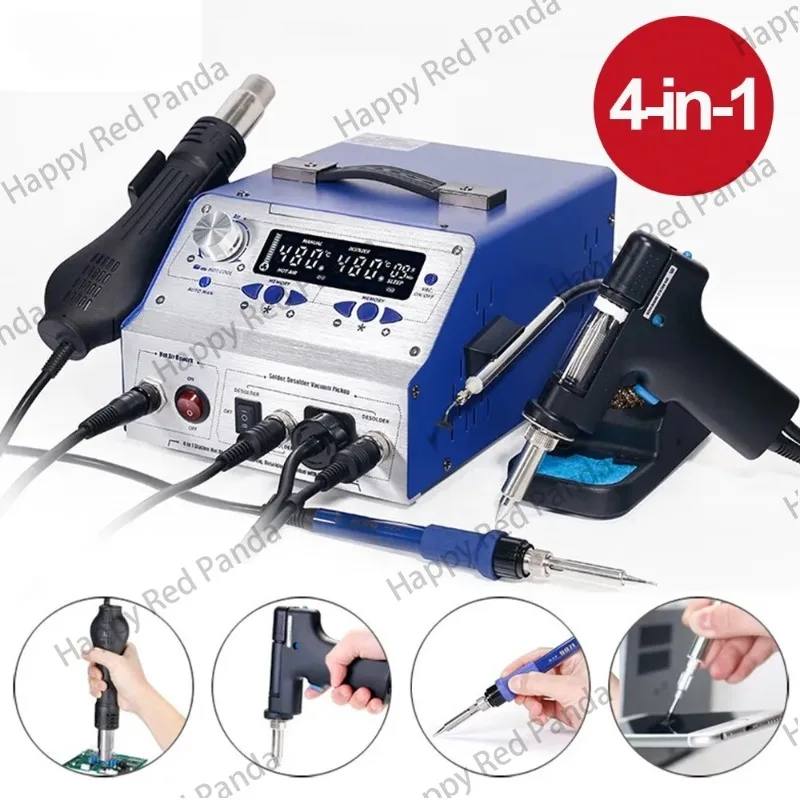 4-in-1 Soldering and Rework Station Hot Air Gun Sucker Tin Gun Iron Suction Pen Tool Professional BGA Welding Station 948-II