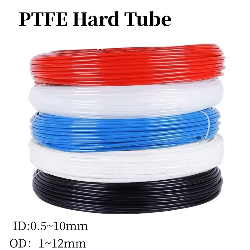 

1M PTFE Hard Tube Insulated Pipe Temperature Corrosion Resistance Red/Black/Milky white