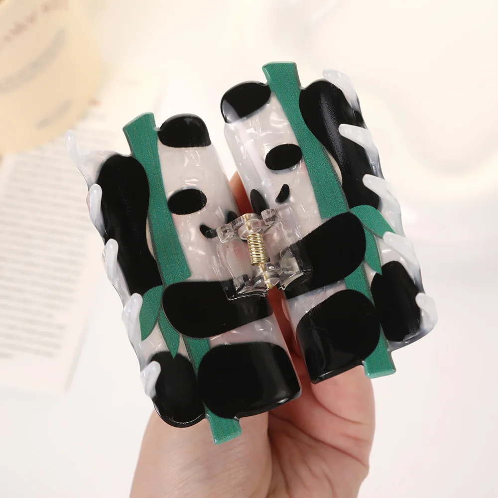 DuoShang lindo Animal vaca águila pelo garra acrílico garra Clips dibujos animados Animal serie cangrejo pinzas para el cabello para mujeres accesorios para el cabello