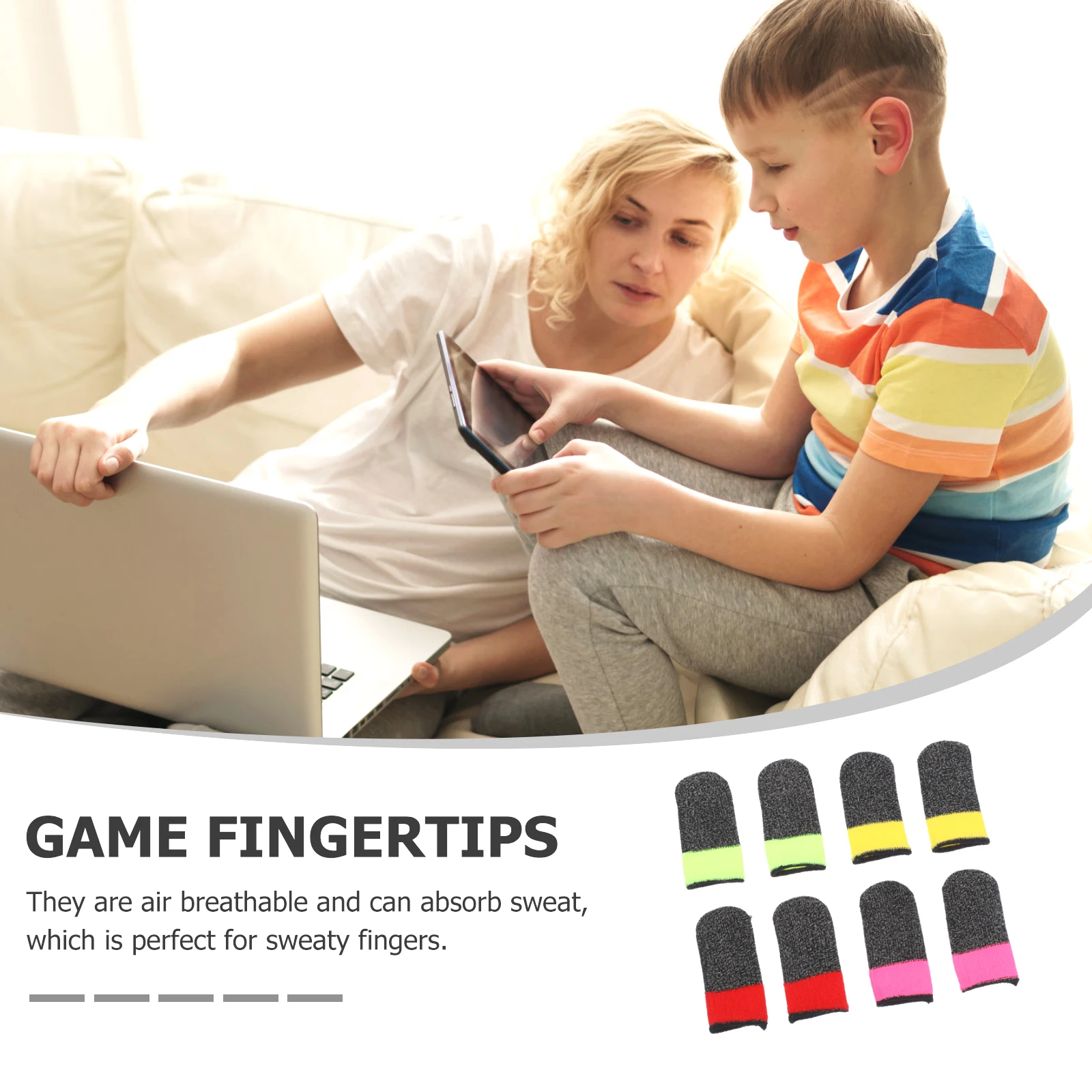 

4pcs Gaming Finger Covers Sweat-Resistant Anti-Slip Thumb Protectors For Mobile Stalls Breathable Game Accessories For Phone