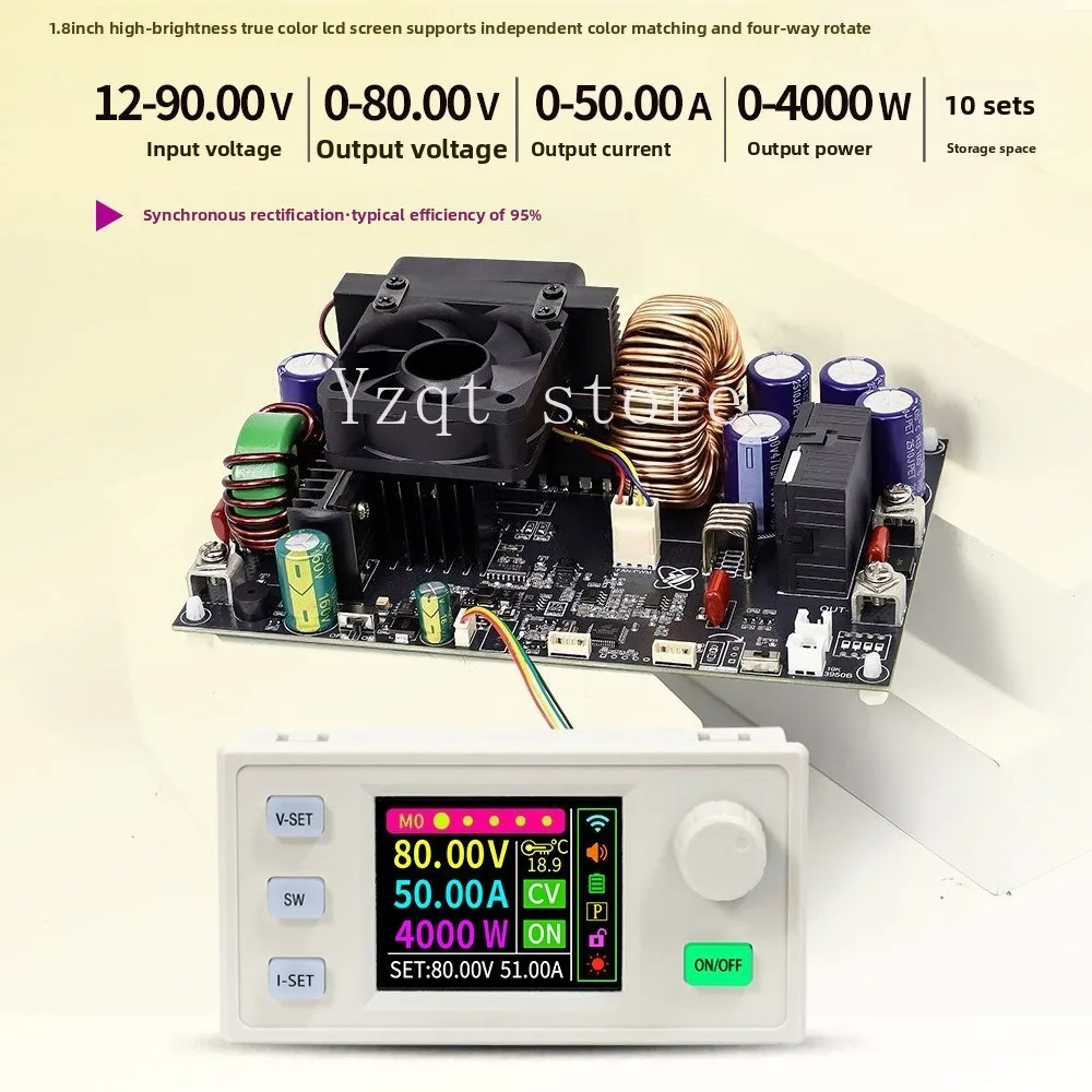 High Power 50A DC Voltage Converter Adjustable Buck Regulator Power Module Board, Battery Charging Module