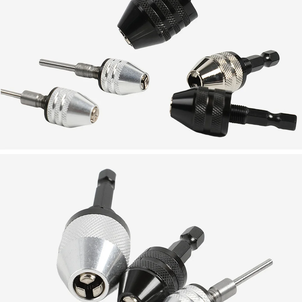 Self Centering Drill Chuck 0.3 To 6.5mm Hex Shank Quick Change Converter Keyless Drill Nut Accessory For Grinder Rotary