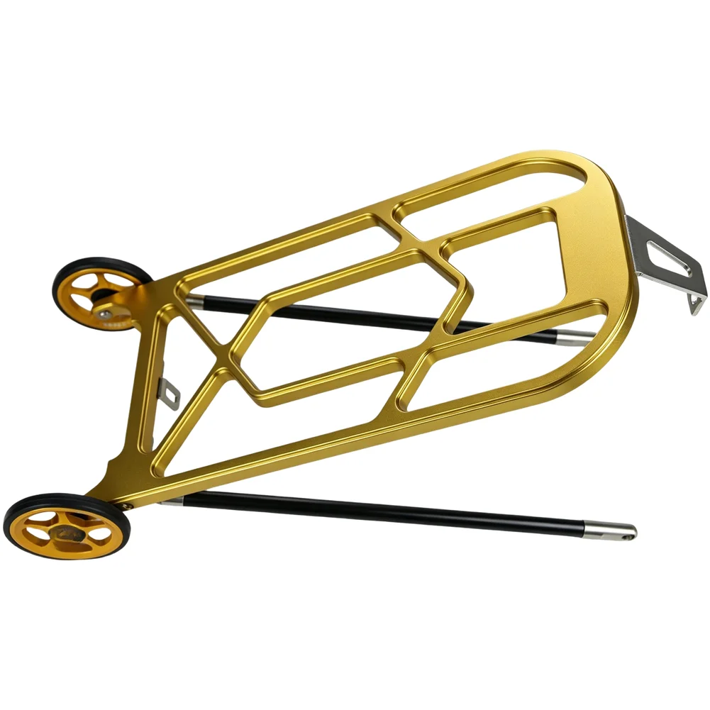 Rear Luggage Rack for Brompton Folding Bicycle Aluminum Alloy 6061+T6 25kg Capacity 32x14.5x3.3cm Package Size