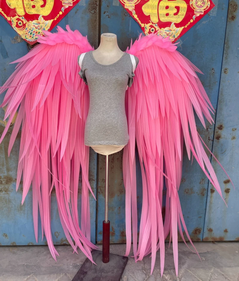 

Pearl Cotton Angel Wings black Feather Wing Props Demon Studio Shooting Photo Model Catwalk Performance Accessories
