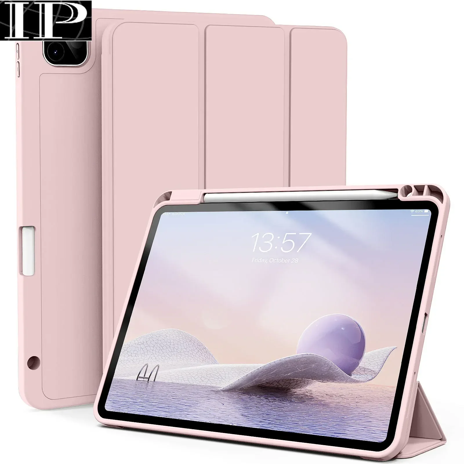 

ZOYU для iPad Pro 11-дюймовый чехол 4/3/2-го поколения с держателем для карандашей, для iPad Air 4/5-го поколения 10,9 mini 6, смарт-чехол с тройной подставкой