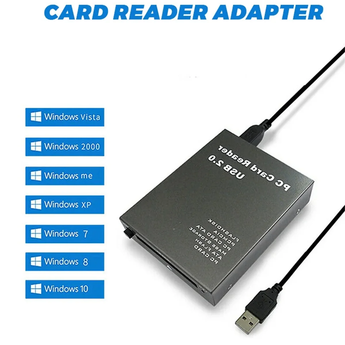 SMIEA USB2.0 Lettore di schede PCMCIA Lettore di schede ATA Lettore di schede per PC Adattatore USB 2.0 a PC ATA PCMCIA Lettore di schede di memoria per disco flash