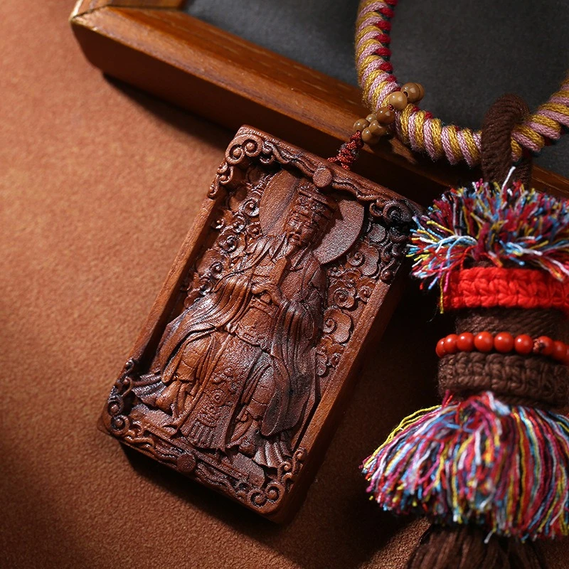 Original Heavenly Iron Gluttony Pendant Cultural Play Fox Immortal Tangka Pendant Zhao Gongming Wealth God lightning-struck wood