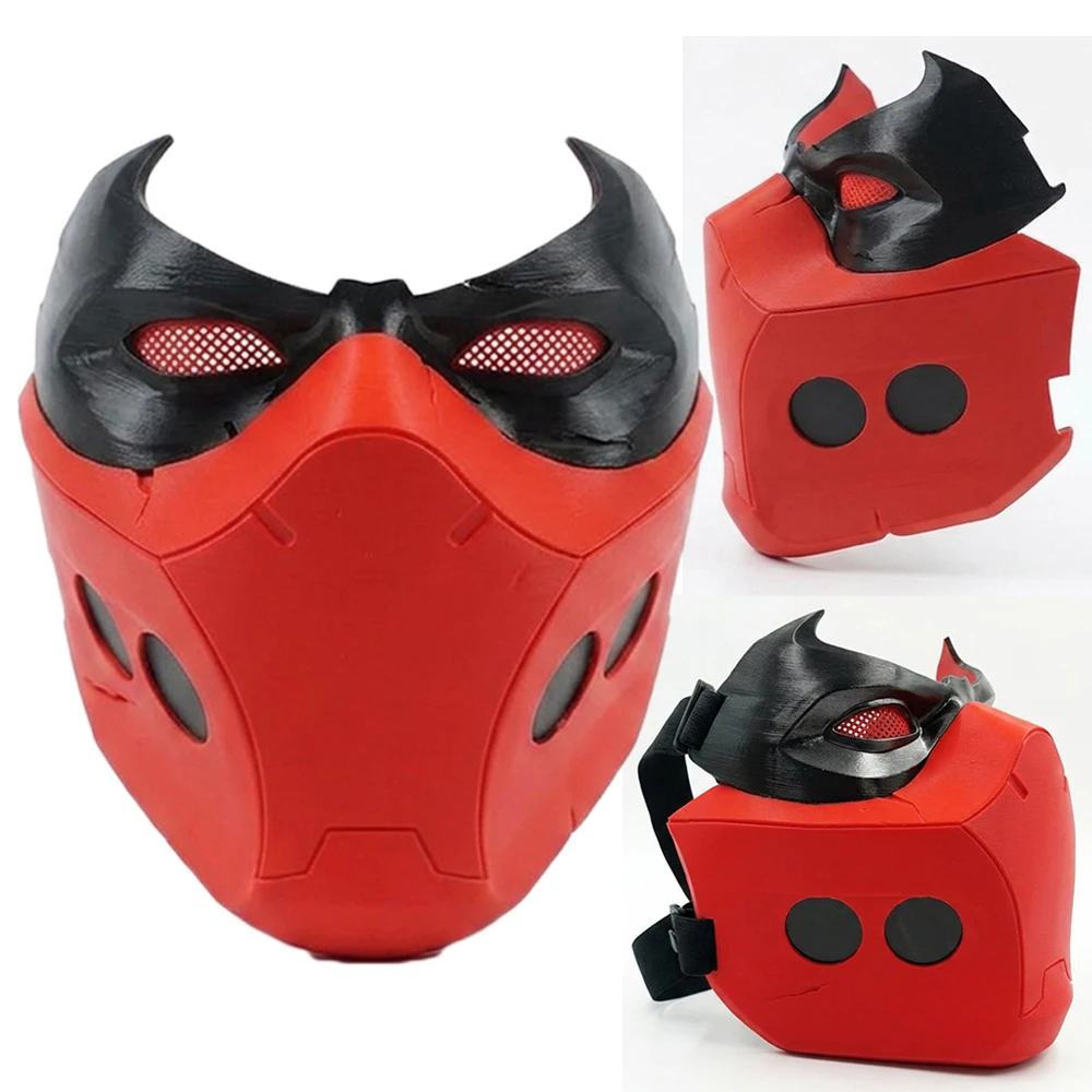 Jason Red Hood Cosplay Mask, Jason Todd Adult Full Face Helmet, Party Stage Halloween Carnival Prop Costume
