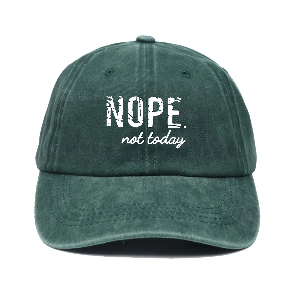 Регулируемая легкая бейсболка NOPE с потертостями — винтажная стираная синяя кепка с белыми надписями, шляпа унисекс для папы для мужчин и женщин,