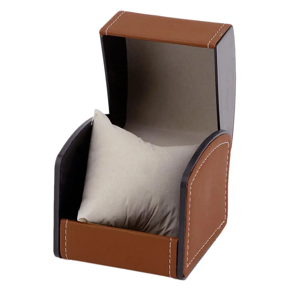 

Artificial Leather Watch Storage Box Square Jewelry Case Watches Holder Display Gift Box With Pillow Cushion