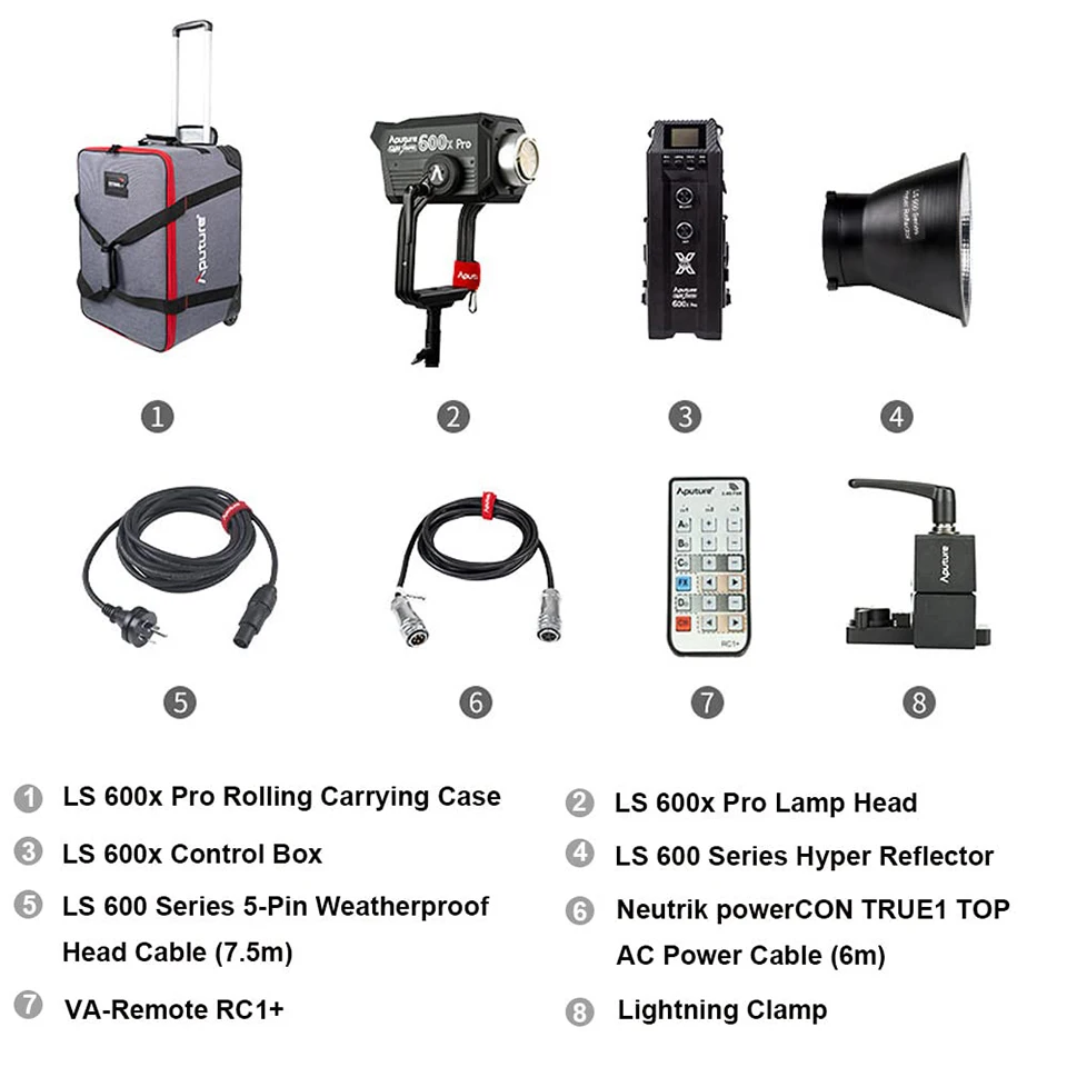 Imagem -06 - Aputure ls 600x Pro 600w V-montagem 2700k5600k Bi-color Led Luz de Vídeo à Prova Impermeável Água Lâmpada de Preenchimento para Estúdio de Fotografia