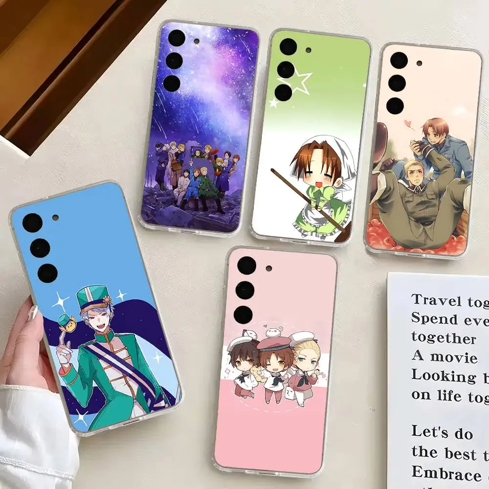 Cute Anime H-hetalia For Samsung Galaxy A52 A12 A51 S21 Edge S22ULTRA S23 S20LITE Plus Ultra Transparent Cover