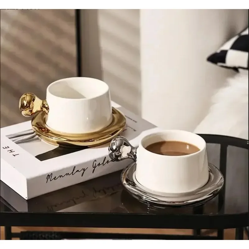 

Простая керамическая кружка, чашка для молока для завтрака, креативная пара, набор чашек для послеобеденного чая, кофе, современный домашний набор для питья, подарок другу на праздник