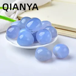 Natural Rare Blue Chalcedony Agate Crystal Mineral Gems Irregular Tumble Stones Healing Reiki Home Aquarium  Decoration Gift
