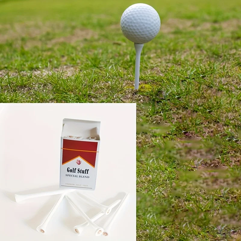Christmas Gift, One Box/12 Bamboo Golf Stands, Durable, Stylish, and Creative Box Design