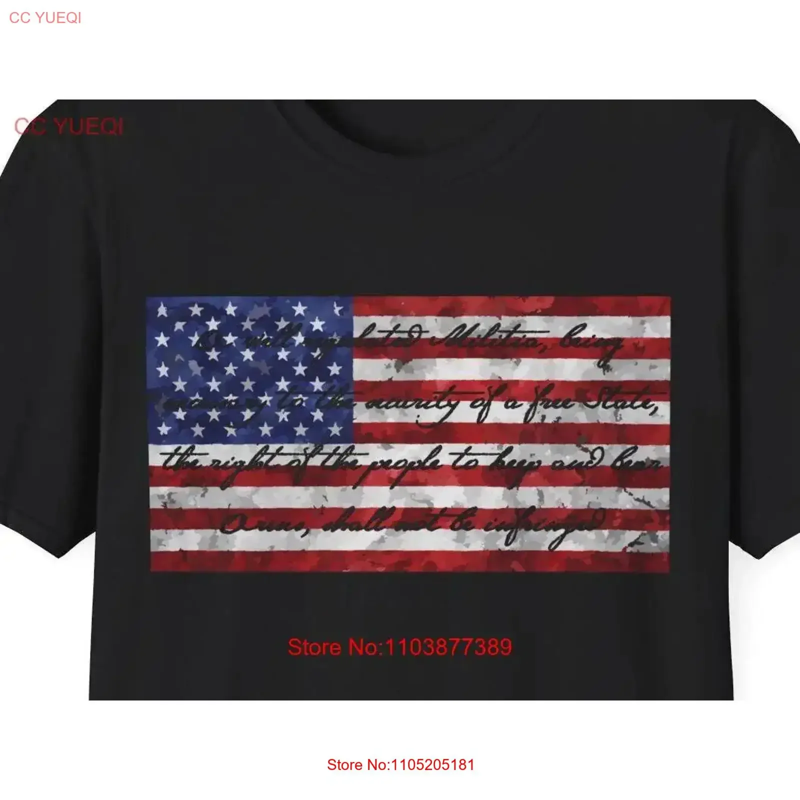 

Футболка с флагом США 2-я поправка, винтажная стильная слегка удобная универсальная дышащая эластичная дизайнерская одежда