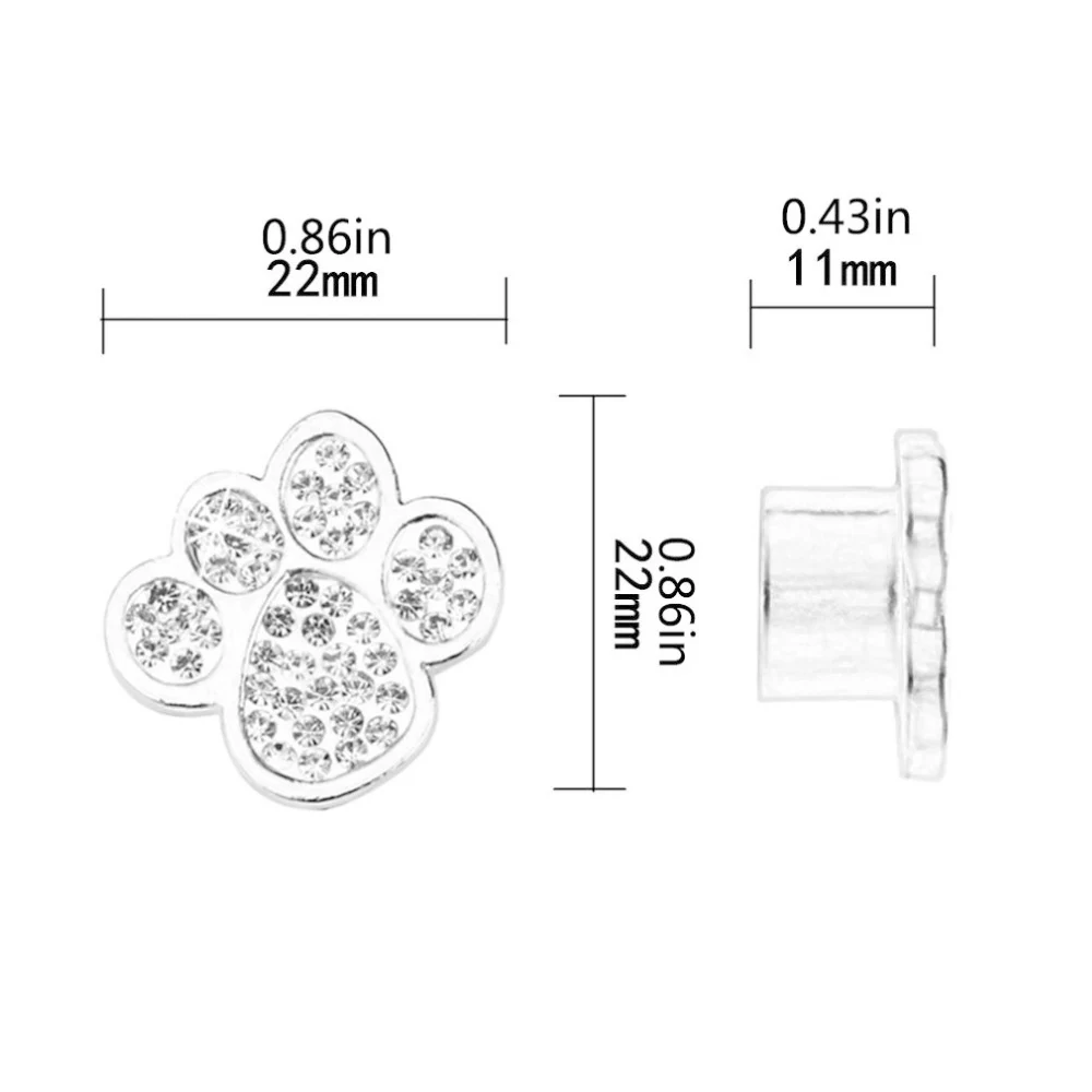 AQTQAQ 4Pcs/Set Universal Paw Tire Stem Valve Caps Rhinestone Car Dustproof Wheel Air Covers for Bike Motorcycles