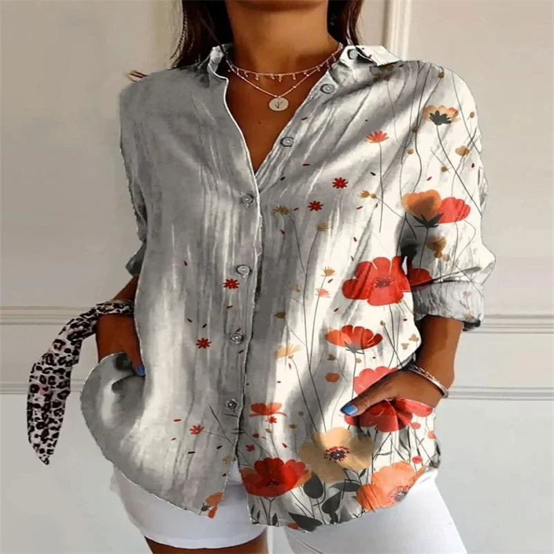 3D Printing New Women\'s Summer European and American Trendy Long Sleeve Shirt Strange Pattern Drop Shoulder Sleeve Long Shirt