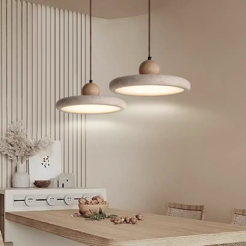 

Yellow Cave StoneRetro Natural Stone Art Pendant Light LED Chandelier Bedroom Bedside Bedroom Decoration Dining Room Chandeliers