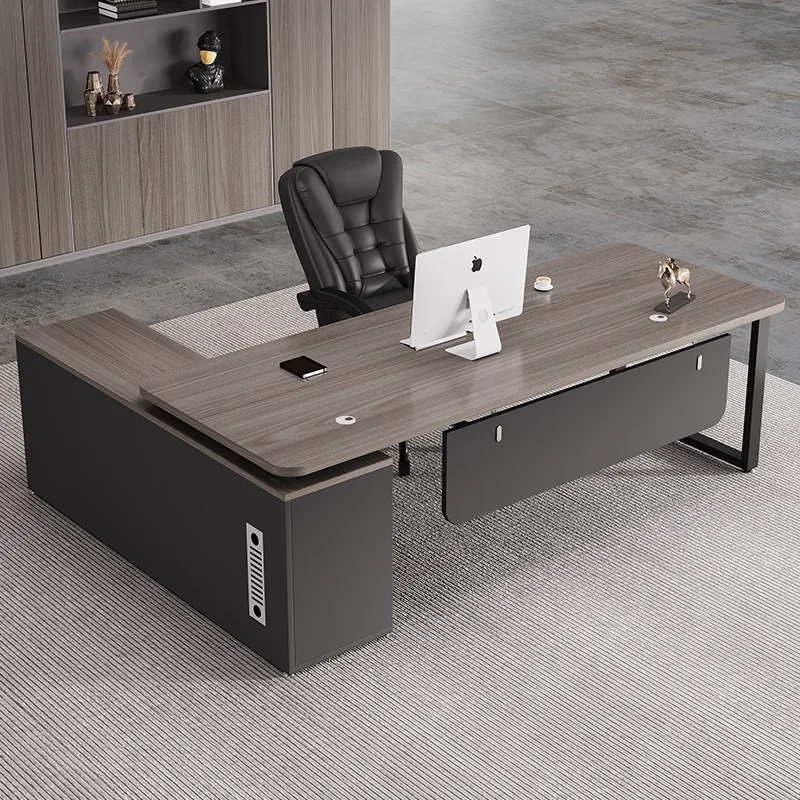 Desk Office Desk and Chair Combination Simple Modern Manager President Single Computer Large Boss