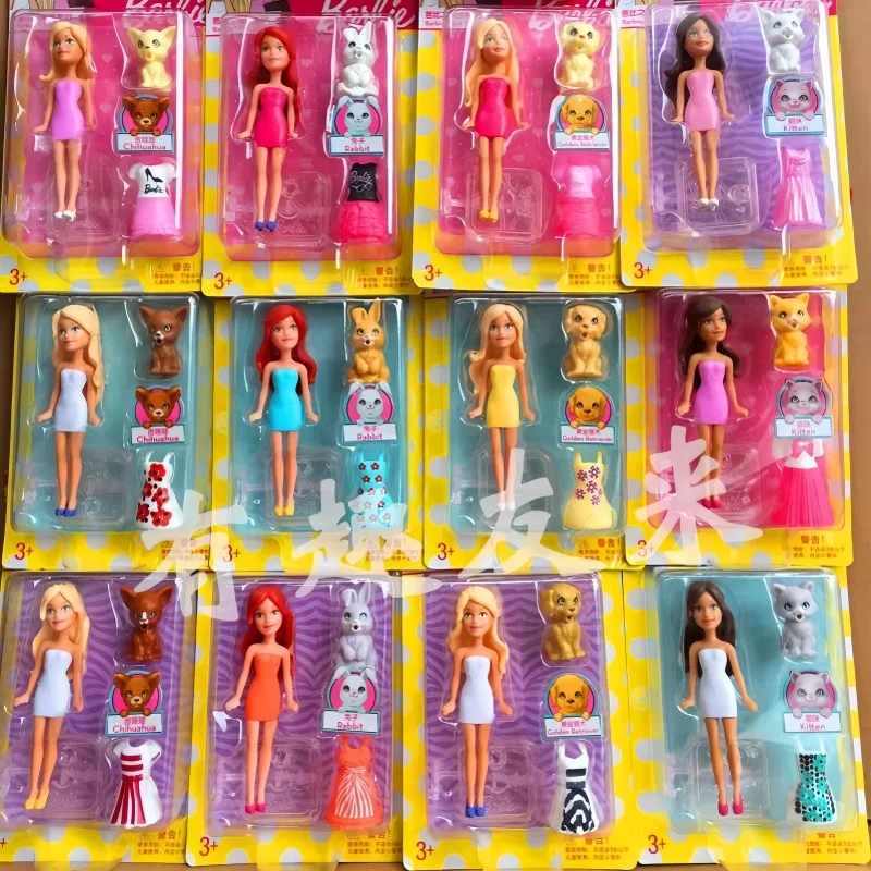 

Authentic Mattel Mini Barbie Doll with Cute Pet Zodiac Dream Series Girls Princess Costume Play Toys DVT52 Collectible Figures