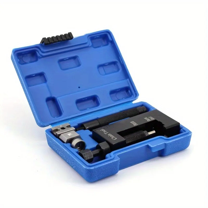 Motorcycle Chain Tool Kit - Universal All-in-One Breaker & Riveter for Chain Repair, Installation & Removal on Dirt Bikes.