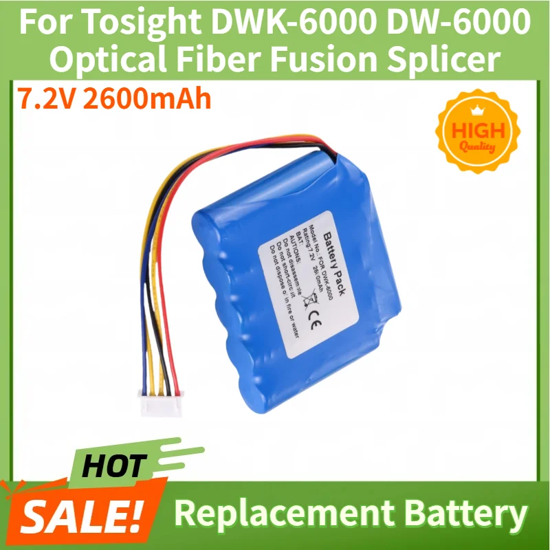 7.2V 2600mAh for Tosight DWK-6000 DW-6000 Optical Fiber Fusion Splicer Brand New High Quality Replacement Battery