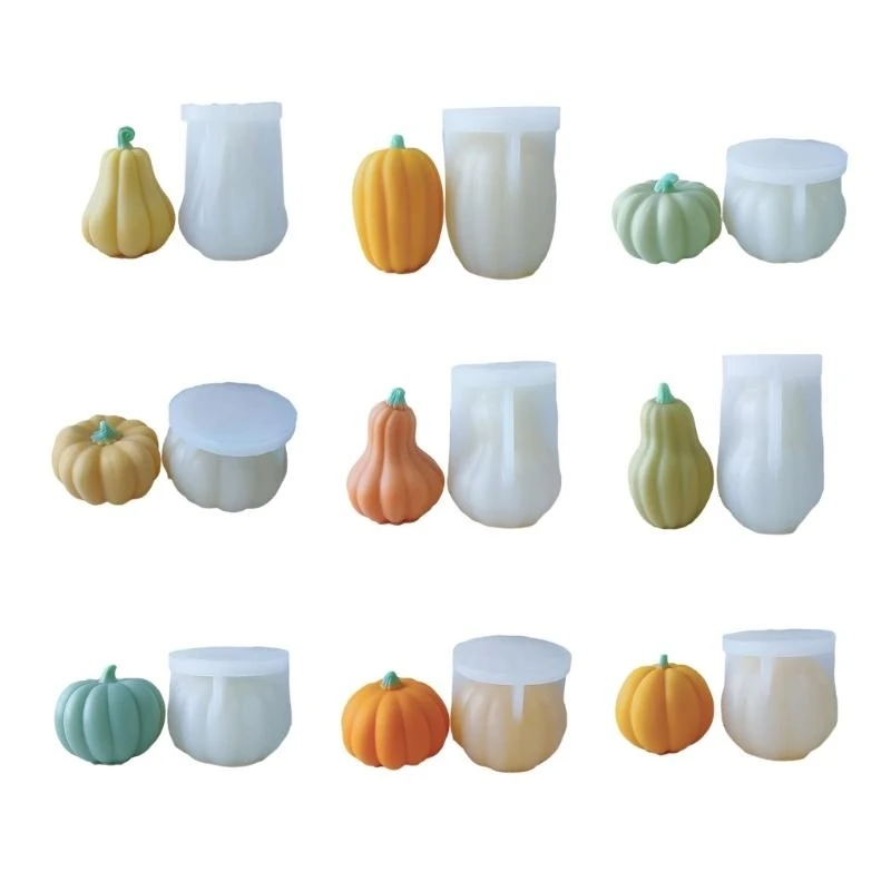 

Форма для свечей в форме тыквы Силиконовые формы для свечей Хэллоуин Тематическая форма для мыла