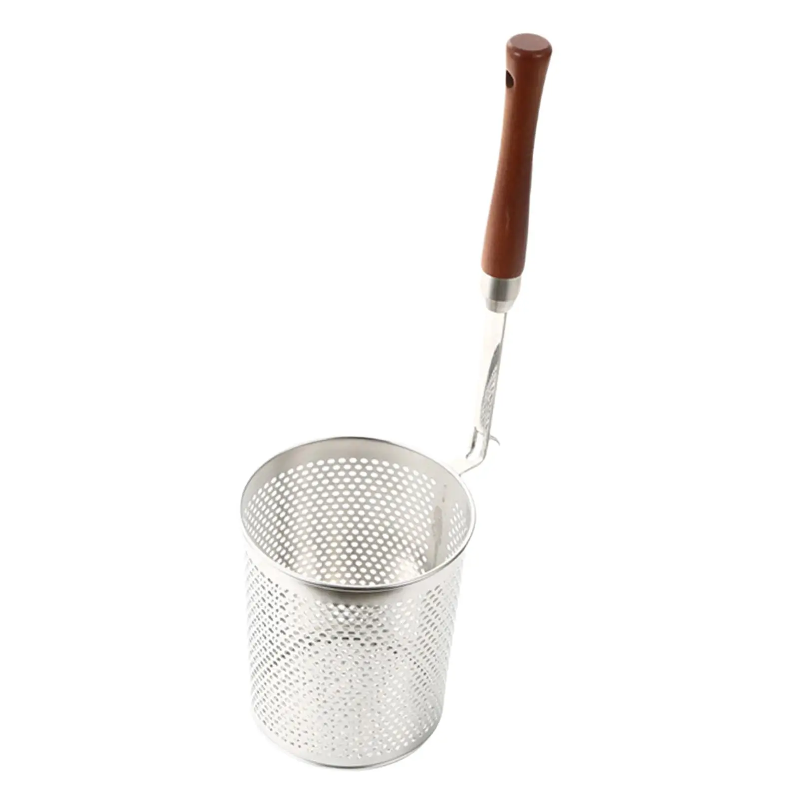 Mesh Food Strainer French Fries Basket with Handle Stainless Steel Pasta Boil Basket Frying Food Basket for Camping Barbecue
