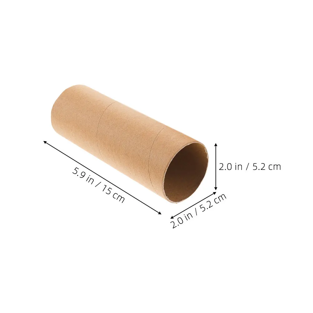 20pcs Paper Craft Tubes 15Cm Diy Cardboard Rolls For Creative Activities School Projects Home Decoration Brown Toilet Paper