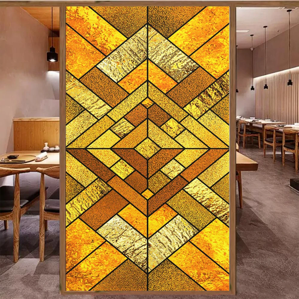 

Window Film Privacy Stained Glass Decorative Static Cling Glass Sticker Heat Control Window Coverings Window Tint for Homedecor