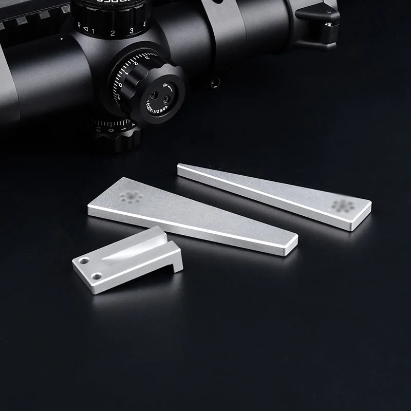 Zestaw narzędzi do precyzyjnej regulacji lunety karabinowej, 3 szt., metalowe poziomice, aluminiowe narzędzie do poziomowania lunet, narzędzie do konserwacji i napraw broni.