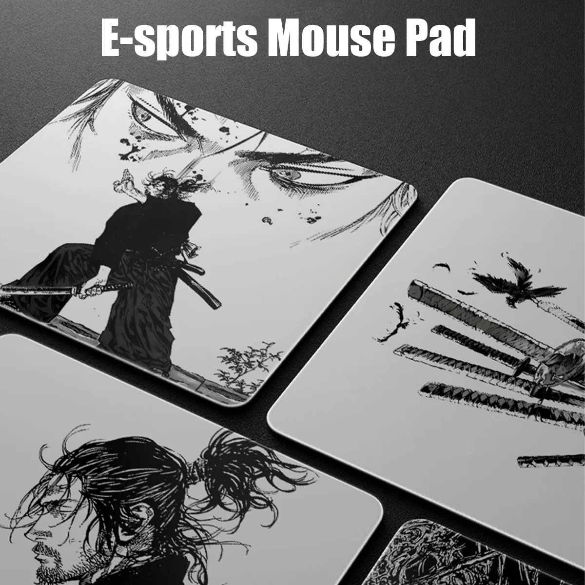 Japan Samurai Warrior Mouse Pad Gamer Computer Accessories Keyboard Table Mat Black Mousepad Company Gaming Laptop PC Desk Pads