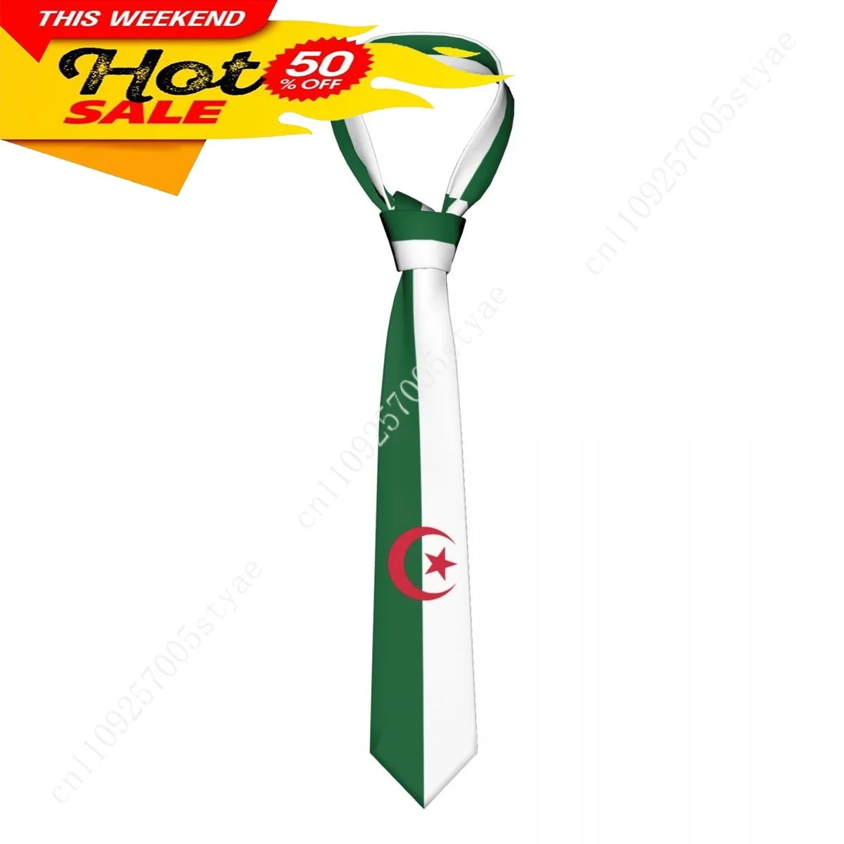 

Algeria Flag Tie Emblem Necktie Men Women Neck Ties Casual Plaid Tie Suits Slim Wedding Party Business Necktie Gravatas