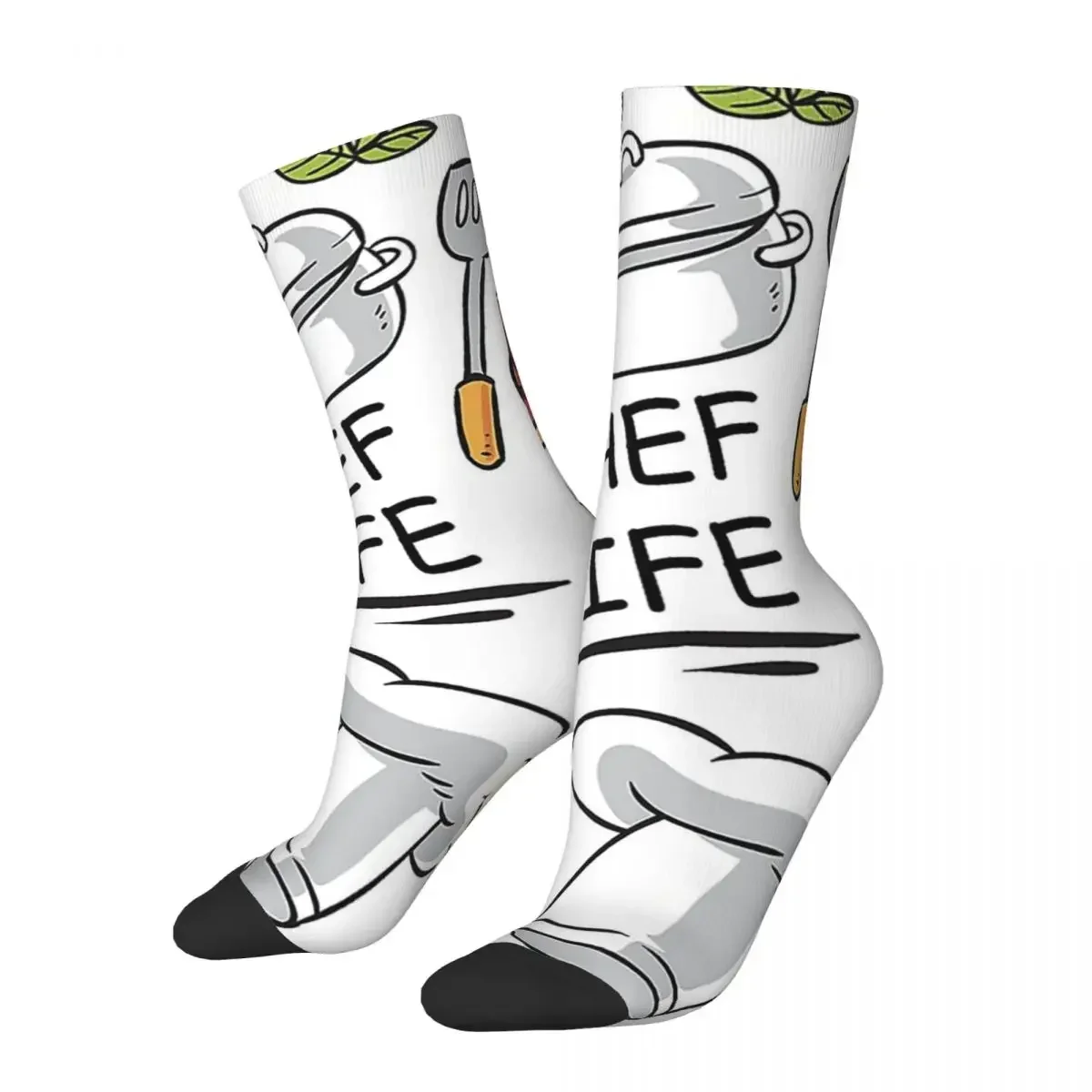 Chef Life Socks Harajuku Super Soft Stockings All Season Long Socks Accessories for Man's Woman's Birthday Present