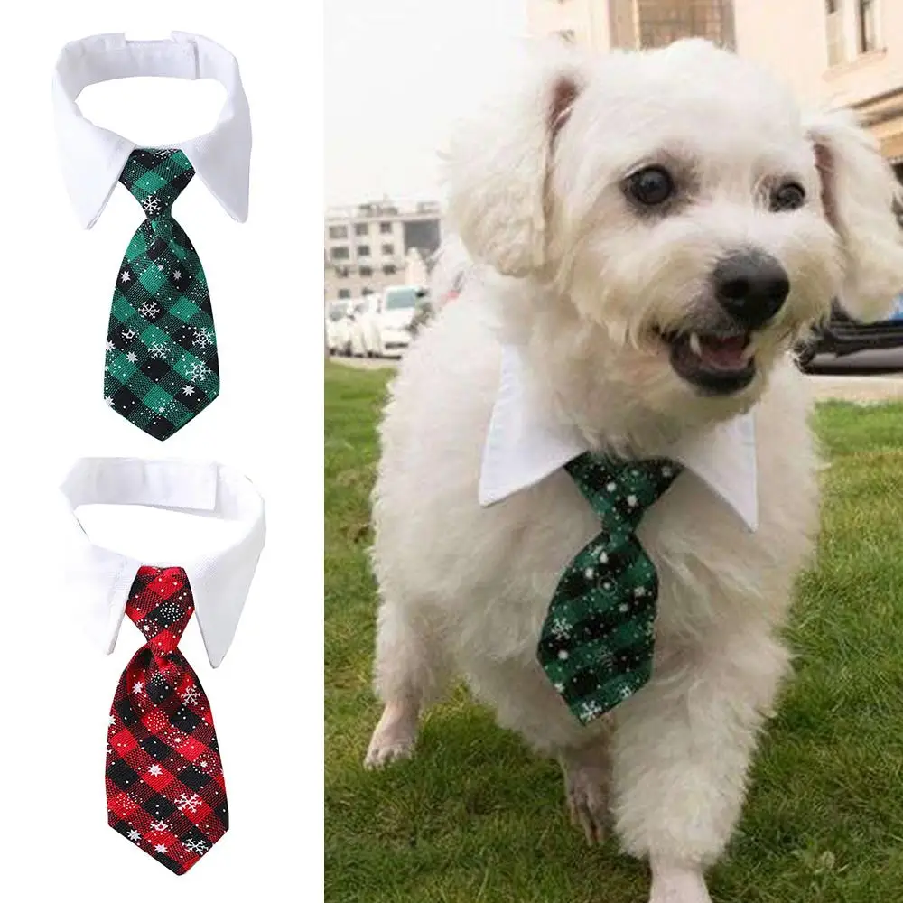 1PC Christmas Pet Dog Cat Formal Necktie Tuxedo Bow Tie Green Red Collar For Dog Cat Pet Accessories Suit For Small Medium Pets