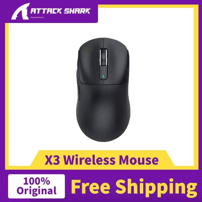 

Attack Shark X3 Wireless Gaming Mouse Lightweight PAW3395 Competitive Model E-Sports Gaming Mouse For Pc Gamer Gaming Accessory