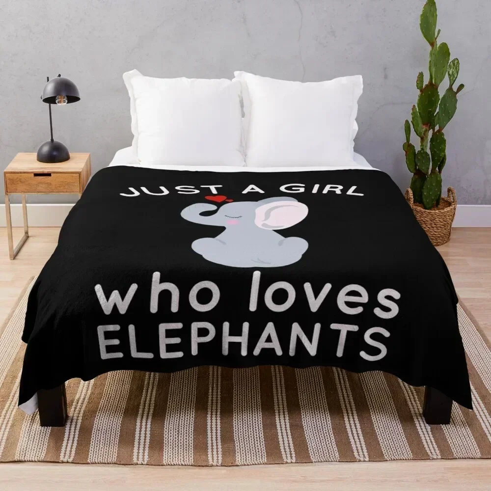 

Just A Girl Who Loves Elephants Throw Blanket Versatile Cozy Throw Blanket for All Occasions