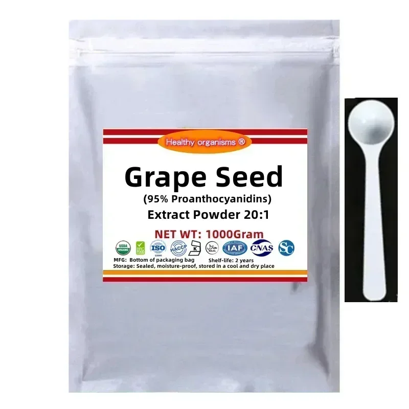 50g-1000g High Quality Grape Seed ext, 95% Proanthocyanidins, Free Shipping