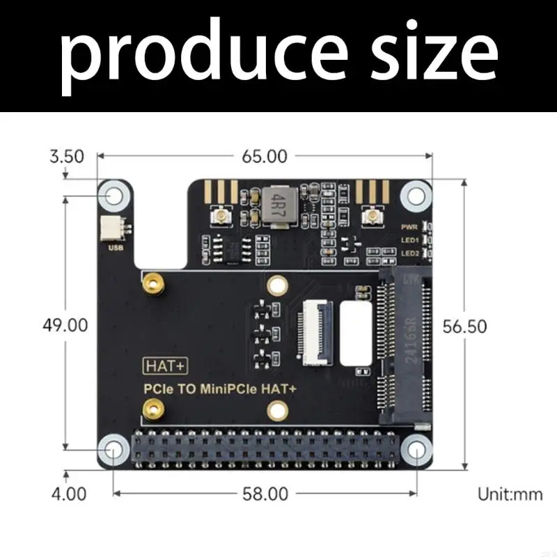 20CB PCIE для Mini PCIe HAT+ Adapter Poard Поддержите USB Bluetooth-совместимое совет по расширению соединения.