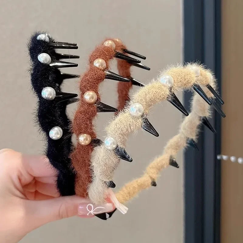 

Женская волнистая повязка для волос с зубцами, противоскользящая высокая повязка на голову, заколка для мытья лица, аксессуары для волос