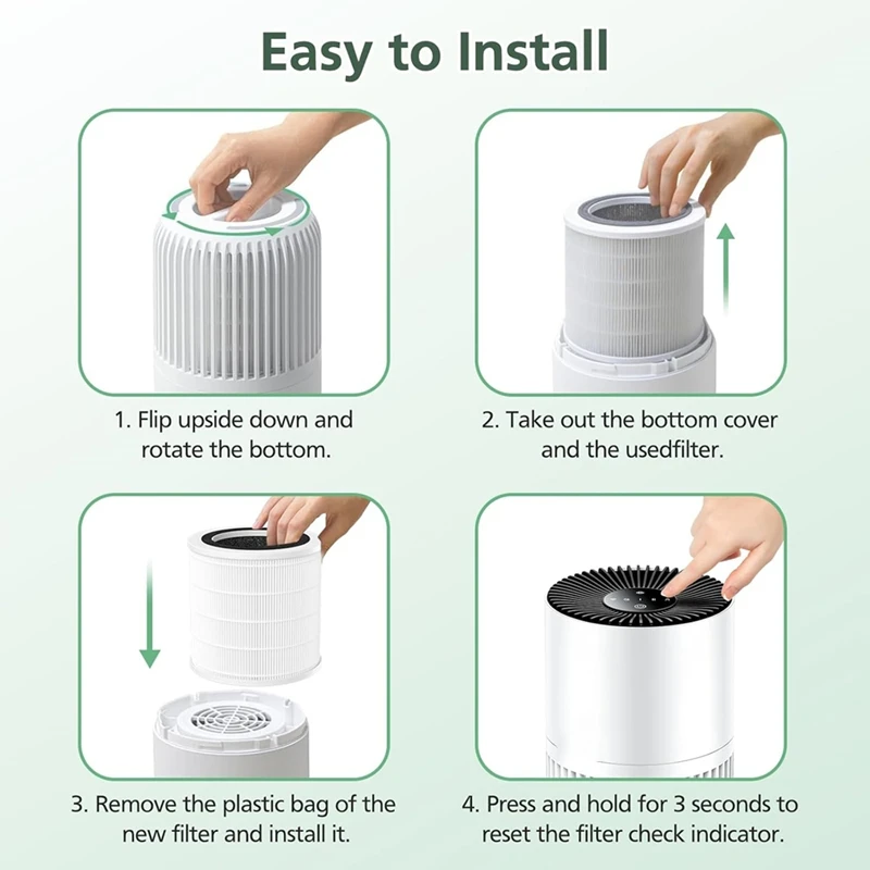 2 Pack Replacement Filter for GoveeLife H7126 Mini Air Purifier, H13 True HEPA Air Filter for H7126 Air Purifier Filter Retail image 2