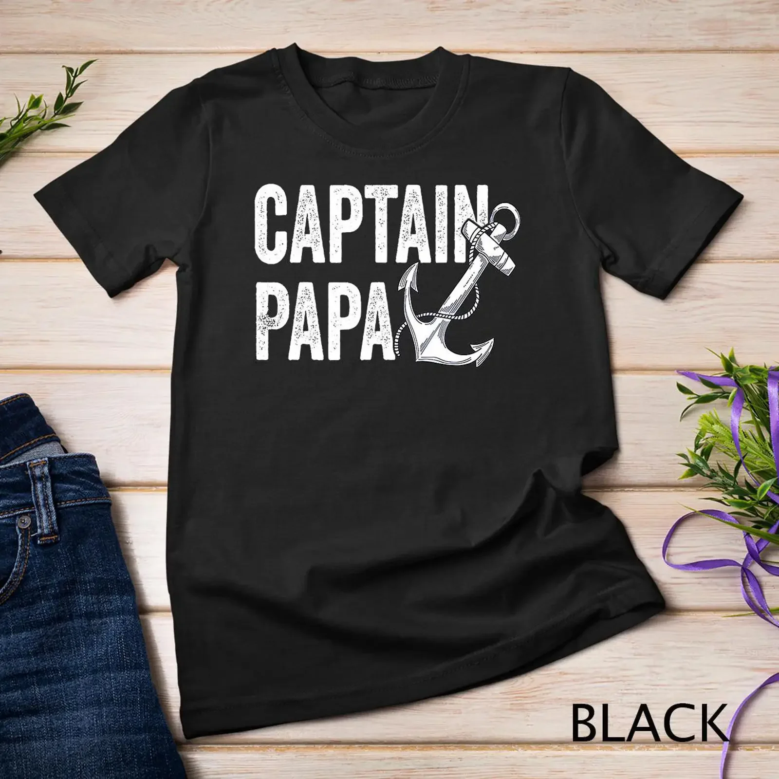 Captain Papa Pontoon Lake Sailor Fishing Boating T Shirt SweaT vintage Washed graphic Casual fashion designer clothes Slightly