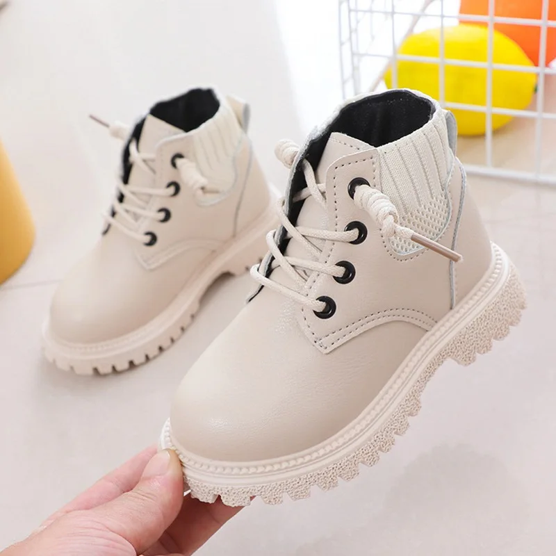 Children\'s Shoes Fashion Leather Comfortable Kids Short Boots Autumn Winter Boys Sports Running Girls Casual Snow Boots