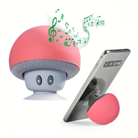 Mini Mushroom Bluetooth Speaker Wireless Suction Cup Portable Smart Speaker Waterproof Bathroom Speaker Phone Holder
