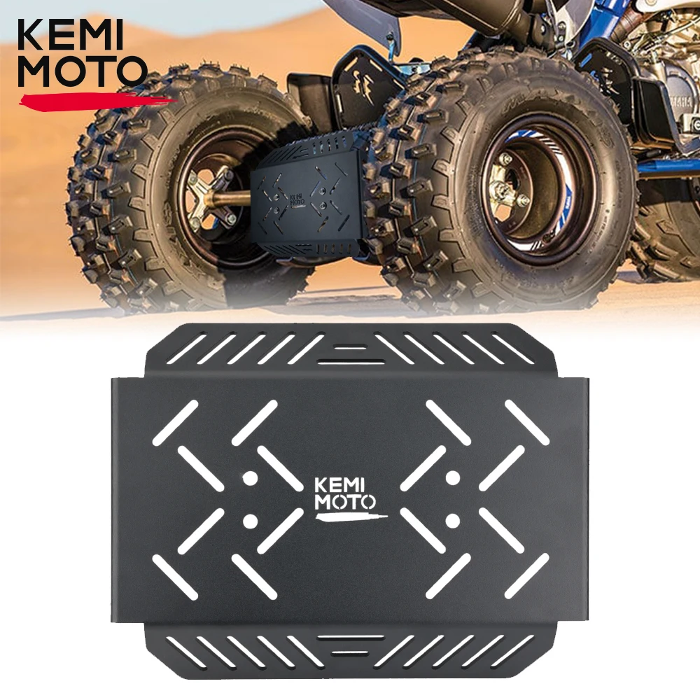 KEMIMOTO ATV Iron Rear Bumper Bash Guard Sprocket Cover Compatible with Yamaha Raptor 700 700R 2006-2024 Bracket Accessories