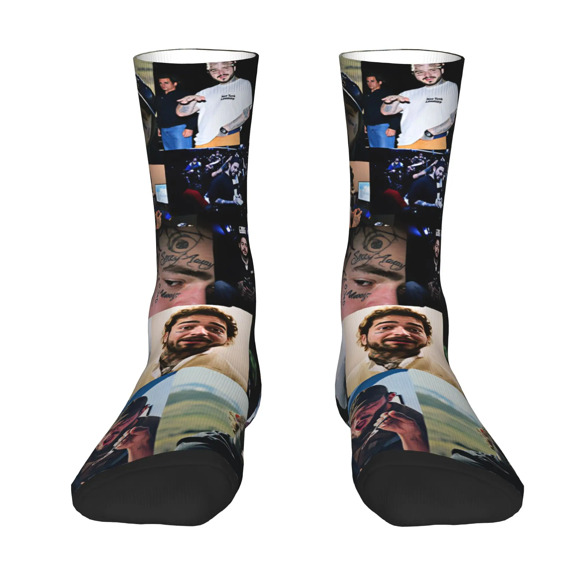 Cool P-Posts Popular Rapper M-Malones Socks Men Women Warm 3D Printed  Football Sports Socks