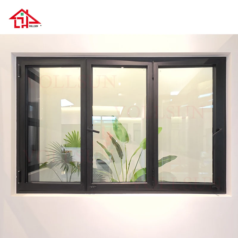 

Алюминиевое закаленное стекло, двустворчатое окно, звукоизоляционное тройное стекло, горизонтальное складное окно с низким E для виллы на заказ