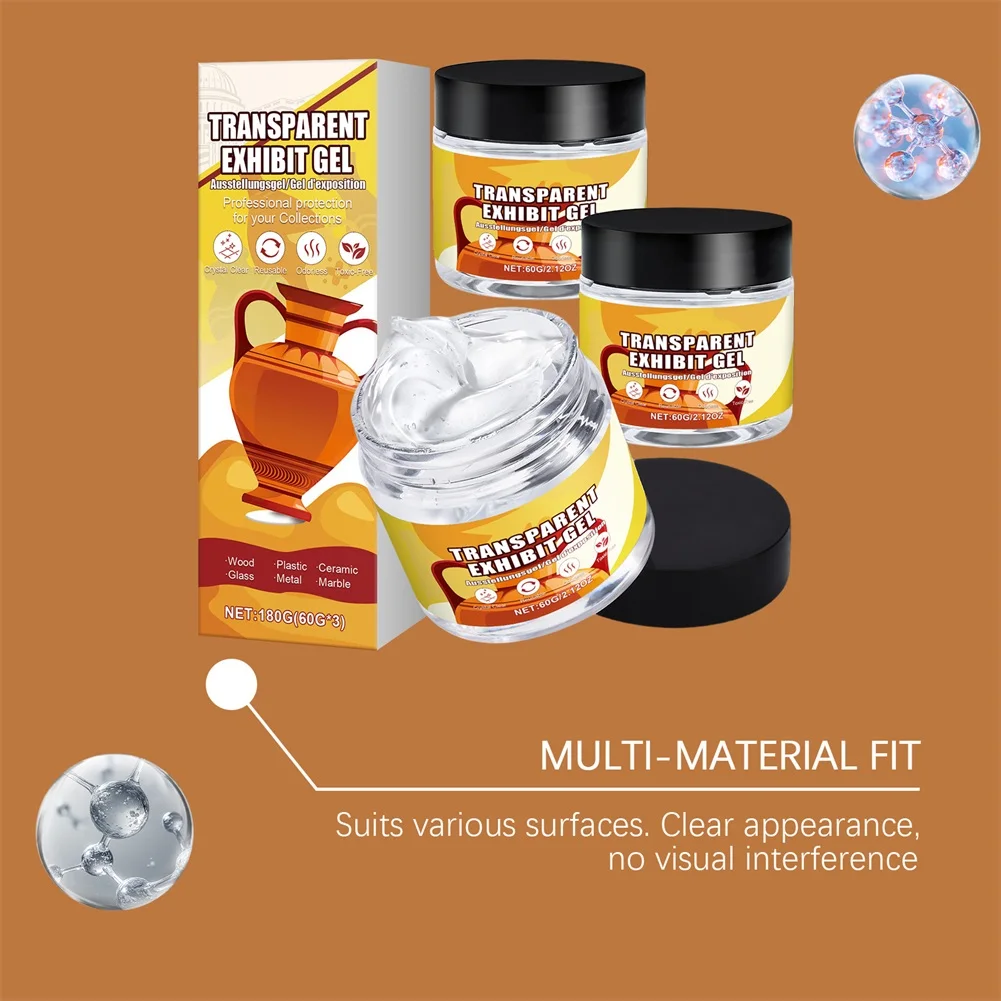 Gel de exibição seguro de nível profissional reutilizável e facilmente reposicionável. Vitrine de decoração para casa
